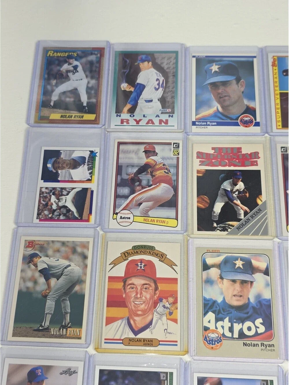Huge Nolan Ryan Lot W/2008 Donruss Threads Diamond Kings Game-Worn Patch #/50 SP